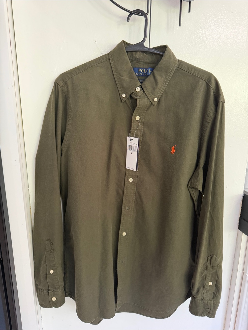 Polo by Ralph Lauren Olive Green Long-Sleeve Button-Down Shirt